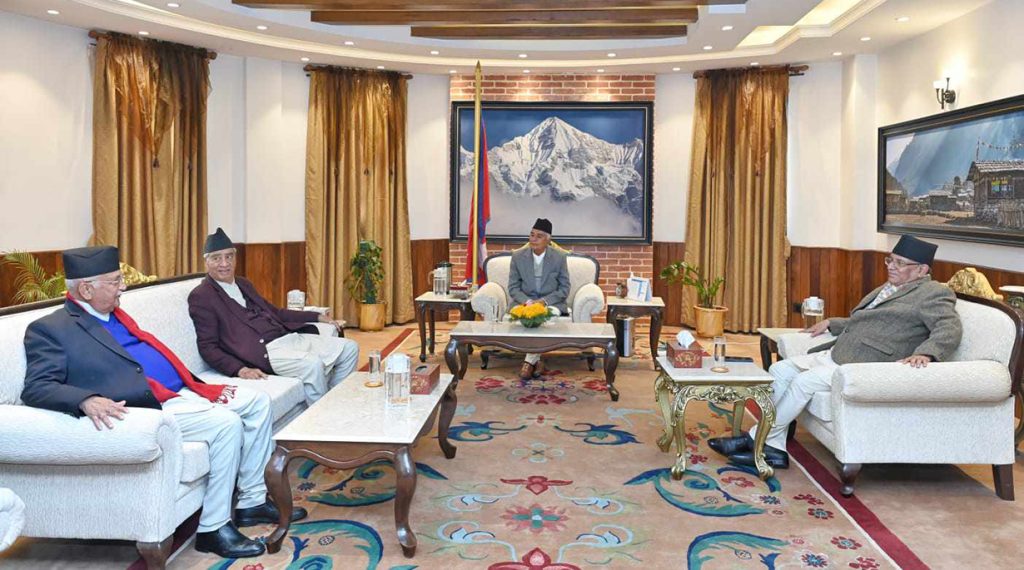 KP-Oli-Sher-bahadur-prachanda-@-Shital-Niwash-1024×570