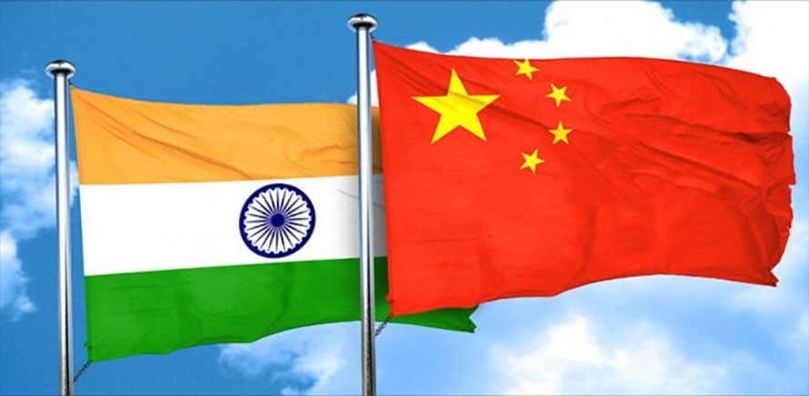 India-and-China-Flag